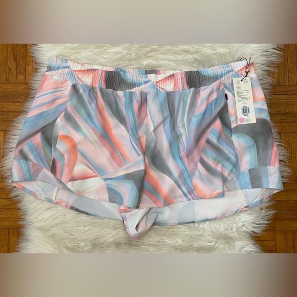 NWT CALIA Women's Mid Rise Infinity Run Short Mother of Pearl Size XXL - Picture 2 of 6